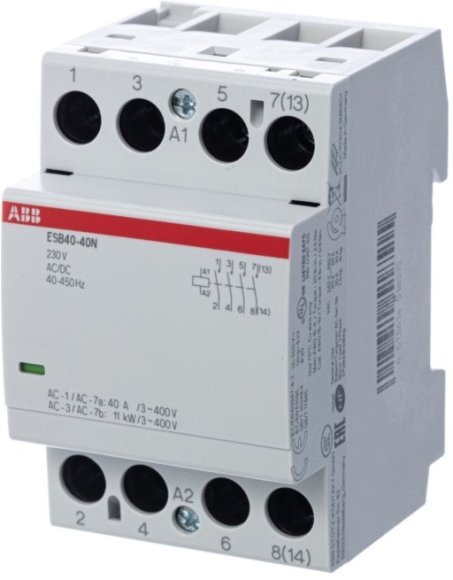 Модульный контактор ABB ESB40 4НО 40А 230В AC/DC, 1SAE341111R0640 в Санкт-Петербурге