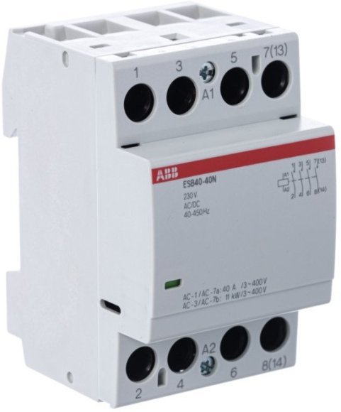 Модульный контактор ABB ESB40 4НО 40А 230В AC/DC, 1SAE341111R0640 в Санкт-Петербурге Модульный контактор ABB ESB40 4НО 40А 230В AC/DC, 1SAE341111R0640 в Санкт-Петербурге