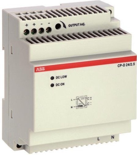 Блок питания CP-D 24/2.5 (регулир. вых. напряж) вход 90-265В AC / 120-370В DC, выход 24В DC /2.5A, 1SVR427044R0200 в Санкт-Петербурге