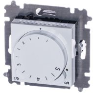 Терморегулятор с поворотной ручкой ABB LEVIT, скрытый монтаж, серый / белый, 2CHH920003A6016