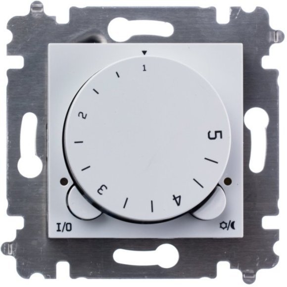 Терморегулятор с поворотной ручкой ABB LEVIT, скрытый монтаж, серый / белый, 2CHH920003A6016 в Санкт-Петербурге