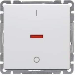 Выключатель 1-клавишный ABB IMPRESSIVO с подсветкой, скрытый монтаж, белый, 2TKA00000407 в Санкт-Петербурге