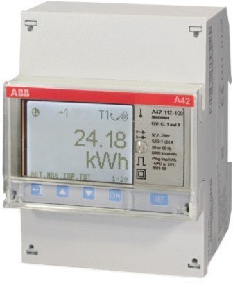 Счетчик электроэнергии однотарифный ABB A42 однофазный 1(6)А, кл.т. 1, 2CMA100094R1000 в Санкт-Петербурге