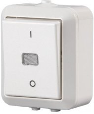 Выключатель 1-клавишный ABB JUSSI, открытый монтаж, белый, 2TKA000138G1