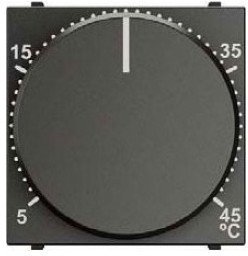 Термостат для теплого пола ABB ZENIT, с датчиком, скрытый монтаж, антрацит, 2CLA224030N1801 в Санкт-Петербурге