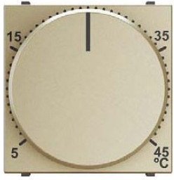 Термостат для теплого пола ABB ZENIT, с датчиком, скрытый монтаж, шампань, 2CLA224030N1901 в Санкт-Петербурге