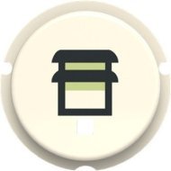 SBB-N2BL Кнопка жалюзи free@home, Zenit, белый, 2CLA202620N1102