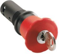 Кнопка CE4K1-10R-02 аварийного останова с фиксацией 2НЗ отпускан ие ключом 40мм, 1SFA619552R1051