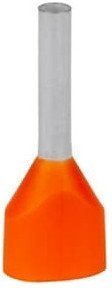 Наконечник каб. 2FER0510P-G, медь лужен./полипропилен, втулка, двойной, оранженый, 2x0.5мм2, 10мм, 500 шт. в пачке, 7TCA301140R0343