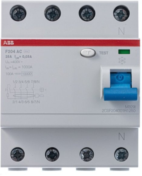 Выкл.диф.тока 4мод. F204 AC-25/0,03, 2CSF204001R1250 в Санкт-Петербурге