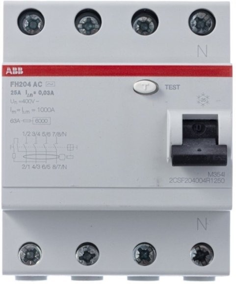 Выкл.диф.тока 4мод. FH204 AC-25/0,03, 2CSF204004R1250 в Санкт-Петербурге