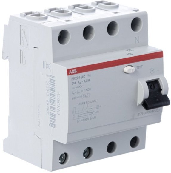 Выкл.диф.тока 4мод. FH204 AC-25/0,03, 2CSF204004R1250 в Санкт-Петербурге