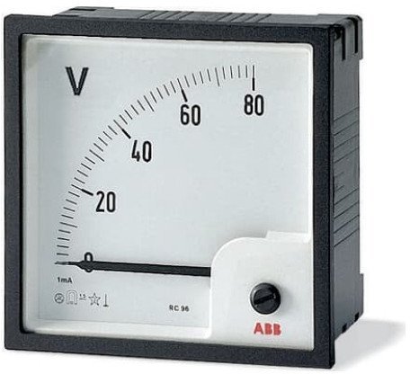 Вольтметр щитовой ABB VLM 300В AC, аналоговый, кл.т. 1,5, 2CSM110190R1001 в Санкт-Петербурге
