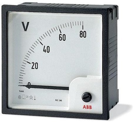 Вольтметр щитовой ABB VLM 400В AC, аналоговый, кл.т. 1,5, 2CSG113210R4001 в Санкт-Петербурге