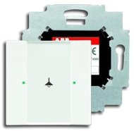 6125/01-884-500 Сенсор 1-клавишный с коплером в комплекте, белый бархат, 2CKA006115A0214