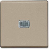 Выключатель 1-клавишный ABB BASIC55 с подсветкой, скрытый монтаж, шампань, 2CKA001012A2165